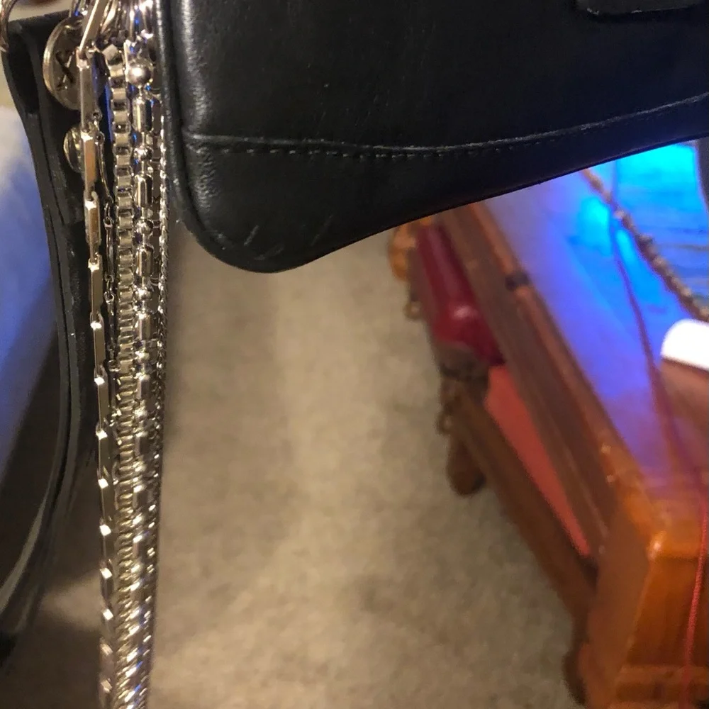 Armani Exchange Women’s Leather Wristlet Cosmetic Makeup Mirror Bag